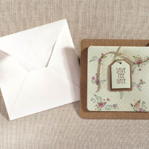 Προσκλητήριο Βάπτισης Floral Πράσινο