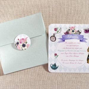 Προσκλητήριο Βάπτισης Αλίκη στη Χώρα των Θαυμάτων