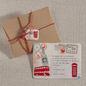 Προσκλητήριο Βάπτισης Card Postal Αγγλία