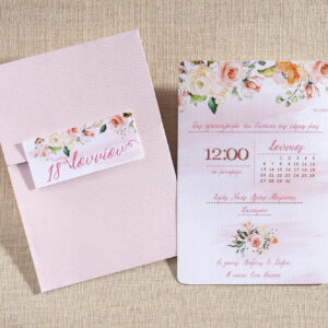 Προσκλητήριο βάπτισης φλοράλ