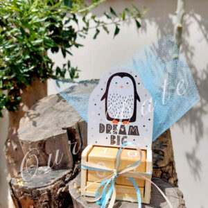 Μπομπονιέρα Βάπτισης Ημερολόγιο Πιγκουίνος