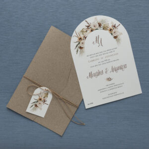 Προσκλητήριο Γάμου Floral Boho