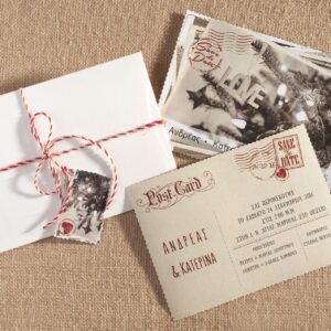 Χριστουγεννιάτικο Προσκλητήριο Γάμου Card Postal