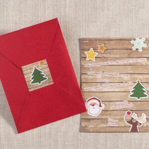 Χριστουγεννιάτικο Προσκλητήριο Βάπτισης με Τάρανδο, Άγιο Βασίλη και Δέντρο