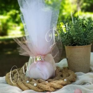 Μπομπονιέρα Γάμου με Ασημί Δαχτυλίδι