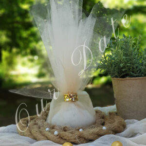 Μπομπονιέρα Γάμου με Χρύσο Δαχτυλίδι