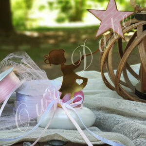 Μπομπονιέρα βάπτισης κορίτσι με αστέρι σε πέτρα