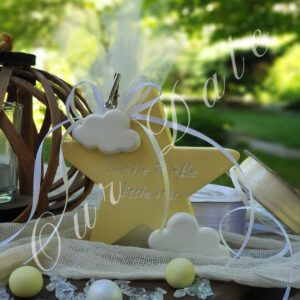 Μπομπονιέρα βάπτισης αστέρι "Twinkle twinkle little star" κίτρινο