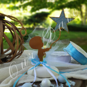 Μπομπονιέρα βάπτισης αγόρι με αστέρι σε πέτρα