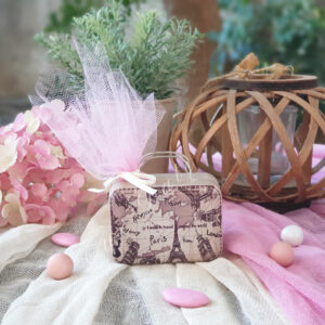 Μπομπονιέρα Βάπτισης θεματικό βαλιτσάκι μεταλλικό