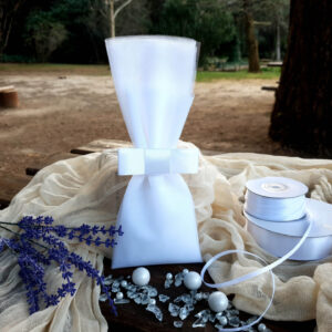 Μπομπονιέρα Γάμου Τούλινη με Φιόγκο