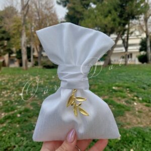 Μπομπονιέρα Γάμου Πουγκί Μετάξι Σαντούκ