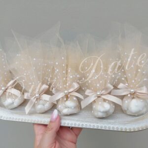 Μπομπονιέρα Γάμου Μίνι με Πουά Τούλι