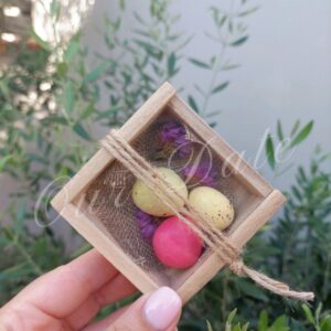 Μπομπονιέρα Γάμου Κουτάκι Ξύλινο