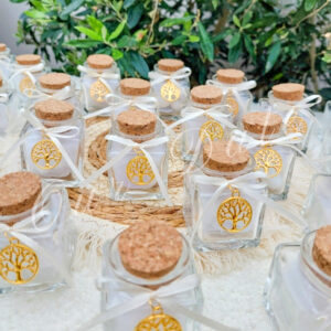 Μπομπονιέρα Βαζάκι Γυάλινο με Δέντρο Ζωής