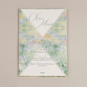 Προσκλητήριο Γάμου με Floral Ρυζόχαρτο