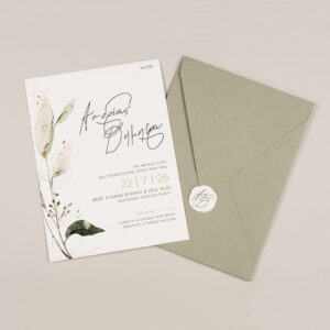Προσκλητήριο Γάμου σε Πράσινη Απόχρωση