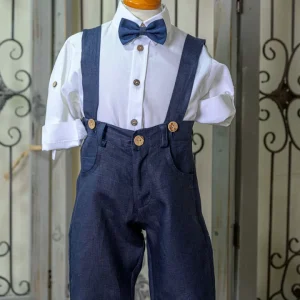 Βαπτιστικό Κουστούμι Μπλε Bebe en Rose