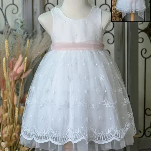 Βαπτιστικό Φόρεμα Λευκό Bebe en Rose