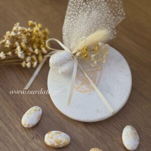 Μπομπονιέρα Σουβέρ με Τύπωμα από Μάρμαρο Νάξου