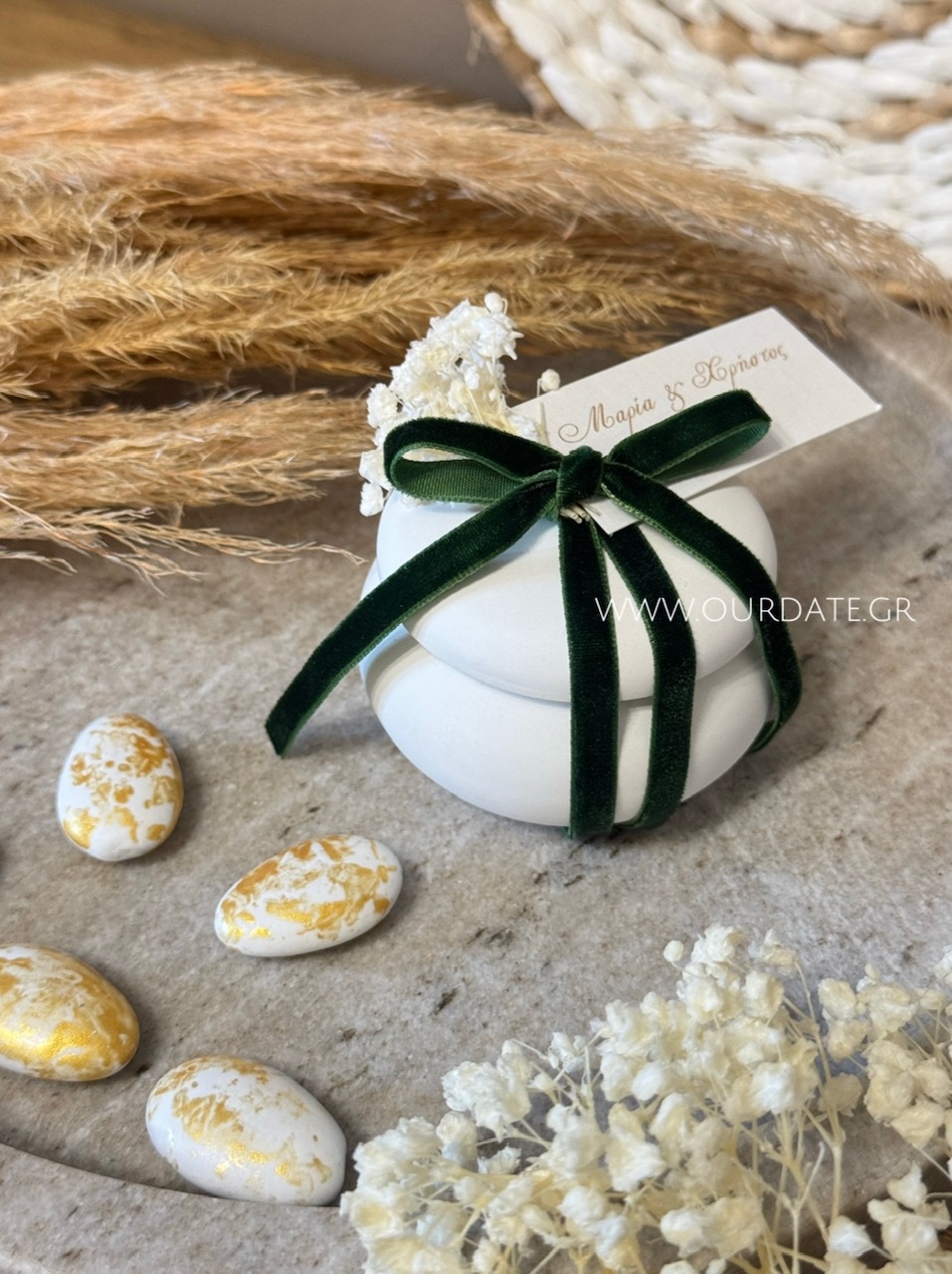 Μπομπονιέρα Μπιζουτιέρα Macaron Λευκό - Image 2