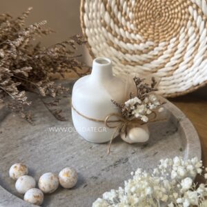 Μπομπονιέρα Κεράμικο Βαζάκι σε Εκρού