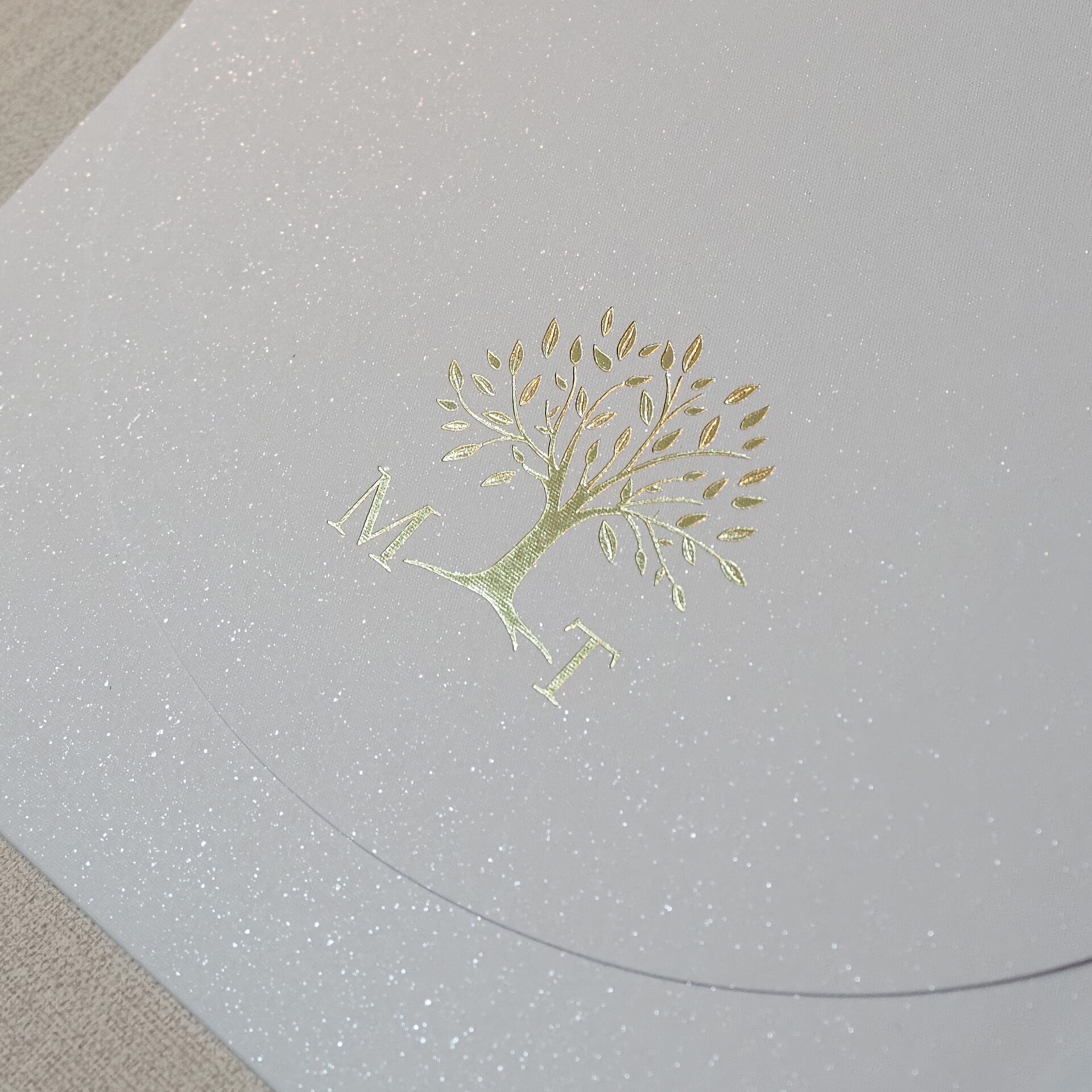 Προσκλητήριο Γάμου Λευκό Glitter Δέντρο Ζωής - Image 4