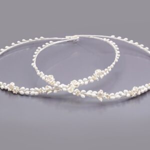 Στέφανα Γάμου Πορσελάνινα σε Λευκό και Ιβουάρ με Στρας